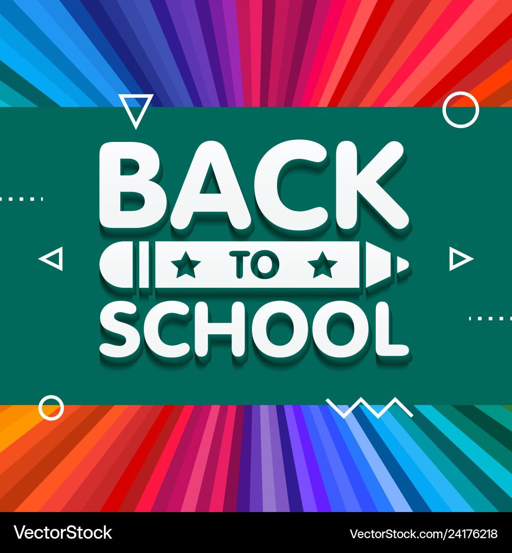 Back To School Banner Design With 3d Title And Vector Image