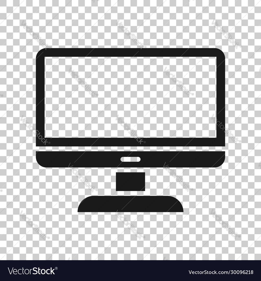 Computer monitor icon on isolated background Vector Image Computer monitor icon on isolated background