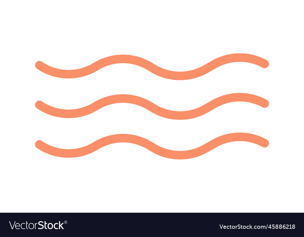 Curly lines abstract pattern flat icon