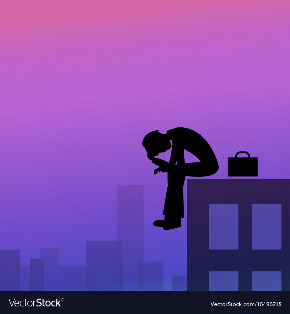 Depression In Business Man Royalty Free Vector Image