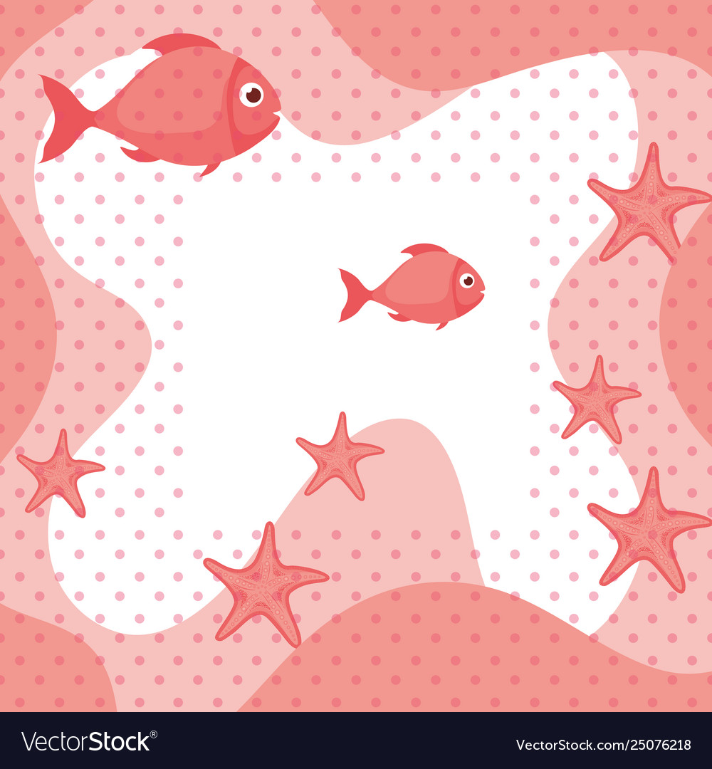 Fish pattern isolated icon Vector Image Fish pattern isolated icon