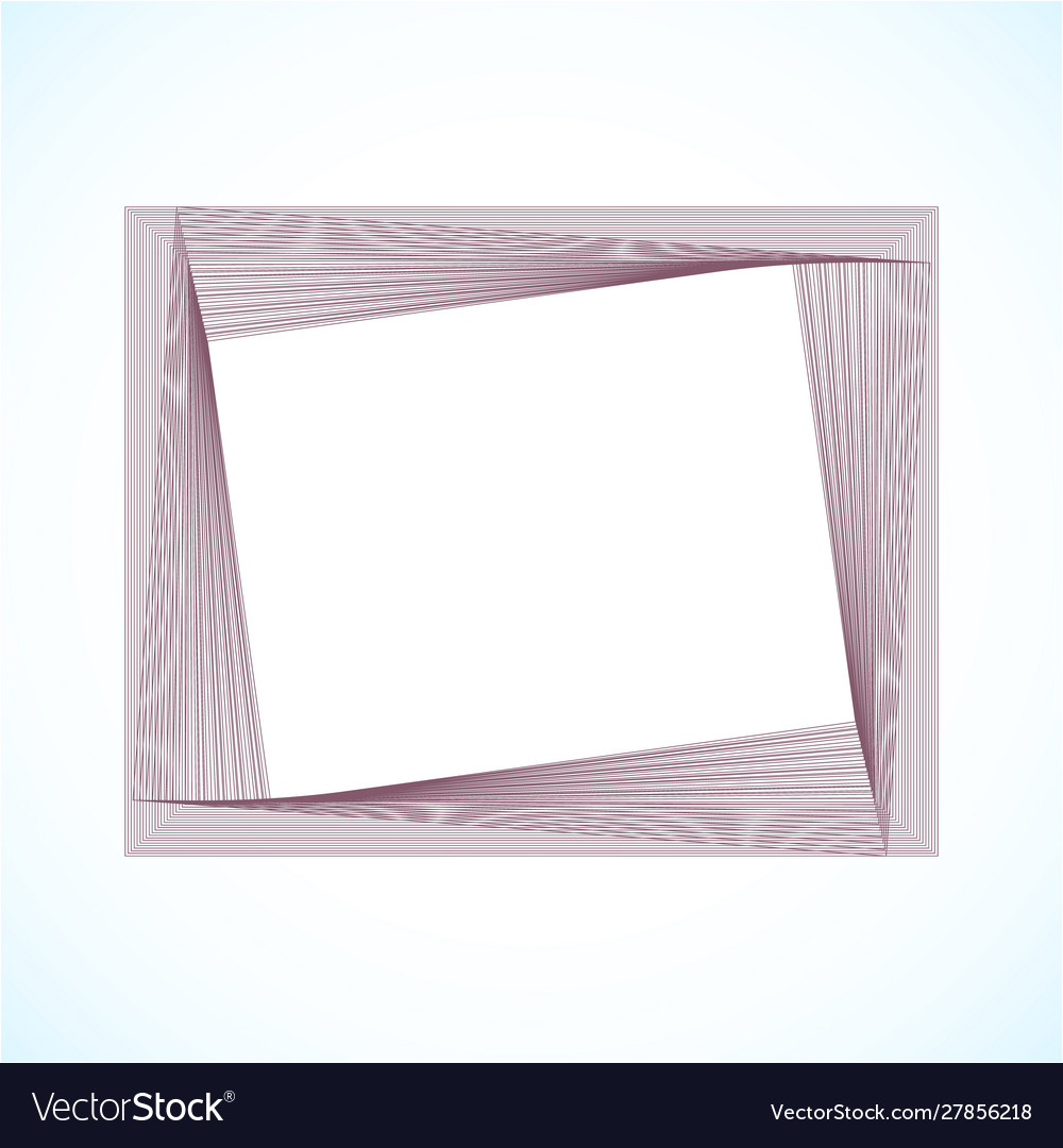 Frame with gray line on white background border