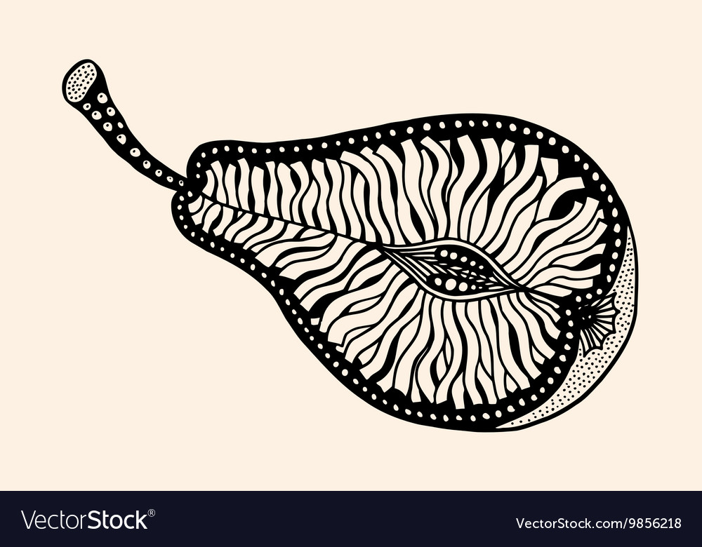 Fruit with abstract pattern