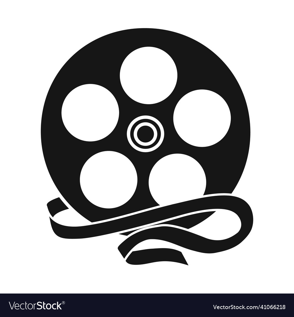 Isolated object of reel and roll symbol graphic