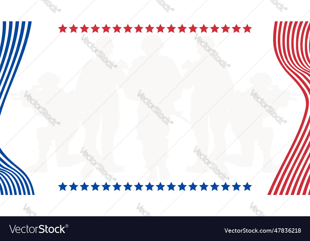 Korean war veteran recognition day flag with space