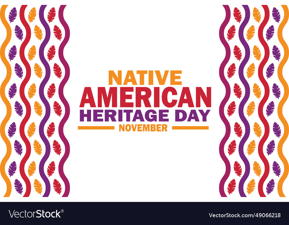 Native american heritage day Royalty Free Vector Image