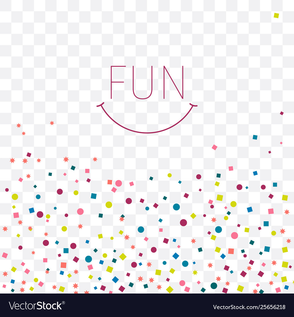 Postcard with confetti pattern fun vector image Postcard with confetti pattern fun