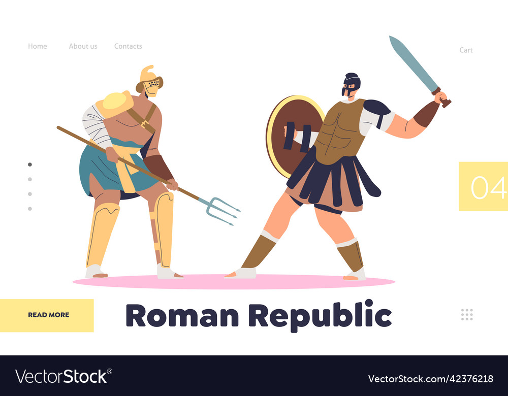 Roman republic concept of landing page