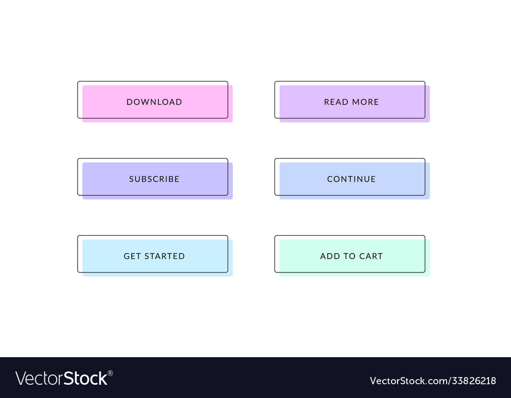 Set buttons vector image Set buttons