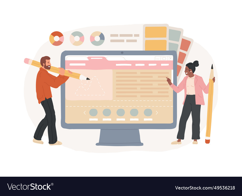 Web design isolated concept vector image Web design isolated concept