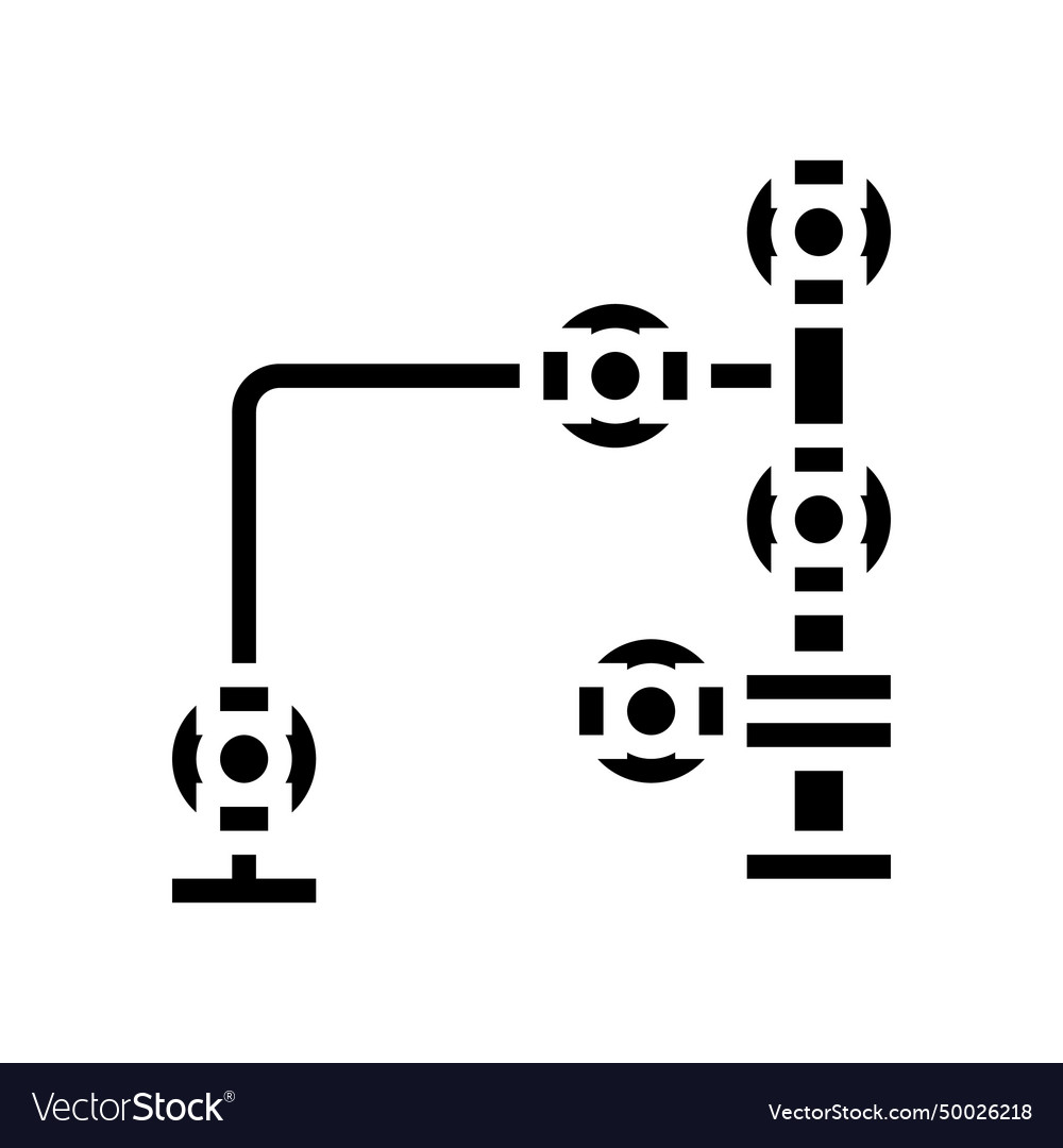 Wellhead oil industry glyph icon Royalty Free Vector Image