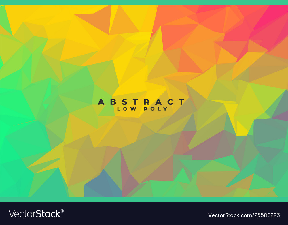 Abstract low poly background with warm colors