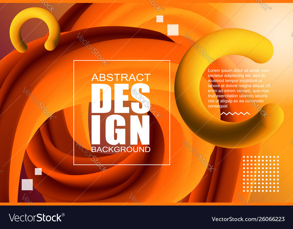Abstract modern design 3d flow shape vector image Abstract modern design 3d flow shape
