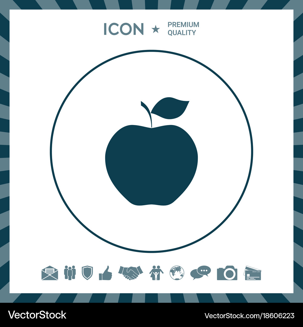 Apple icon Royalty Free Vector Image - VectorStock