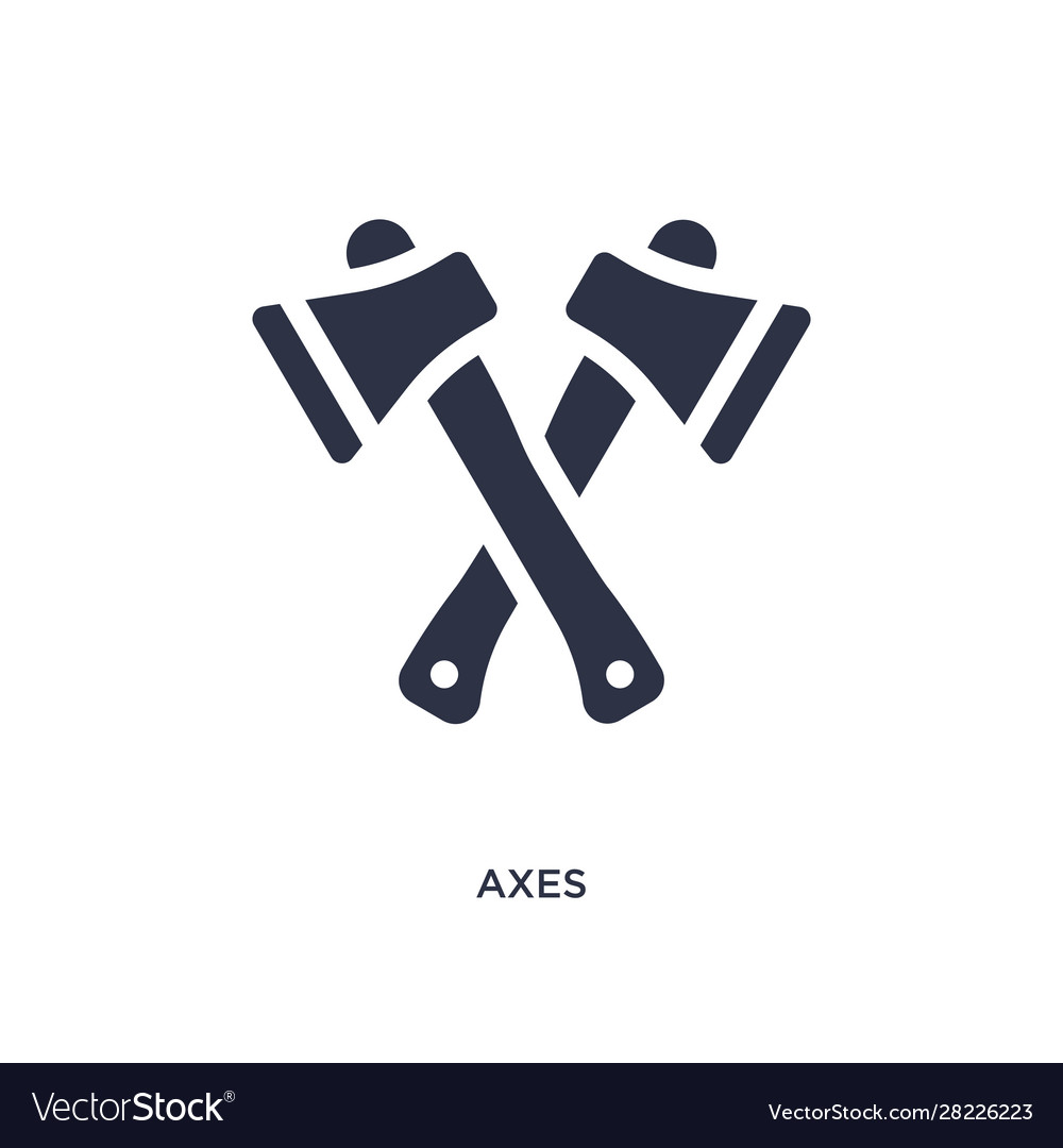 Axes icon on white background simple element from