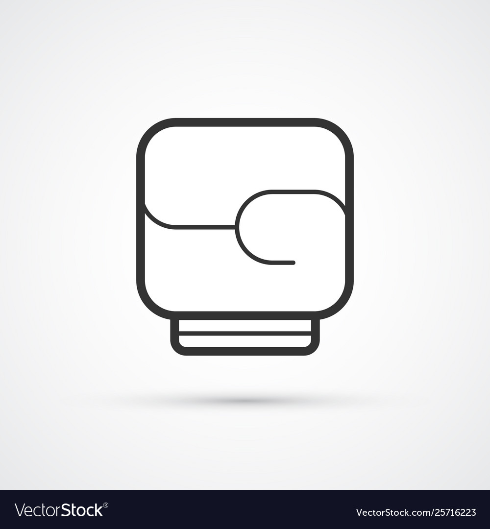 Boxing black line glove icon eps10 vector image Boxing black line glove icon eps10