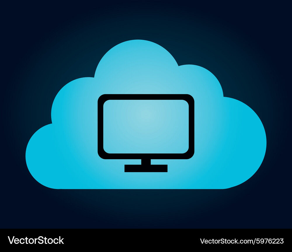 Cloud computing and hosting design Royalty Free Vector Image