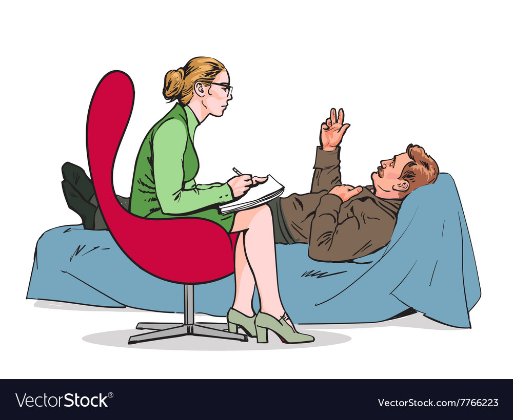 Counselling and assistance of a psychologist Vector Image
