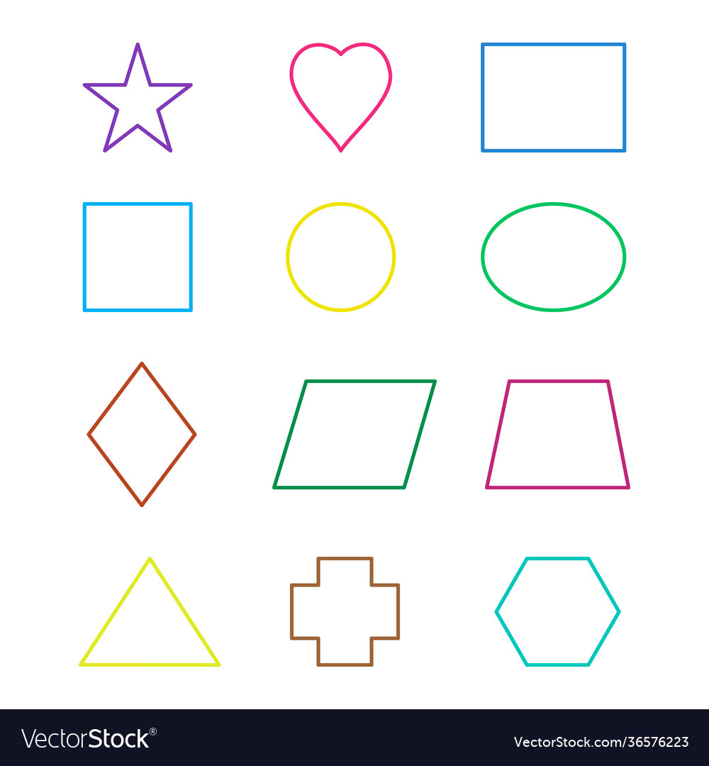 Educational geometric shapes set Royalty Free Vector Image