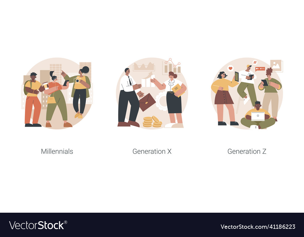 Generational change abstract concept Royalty Free Vector