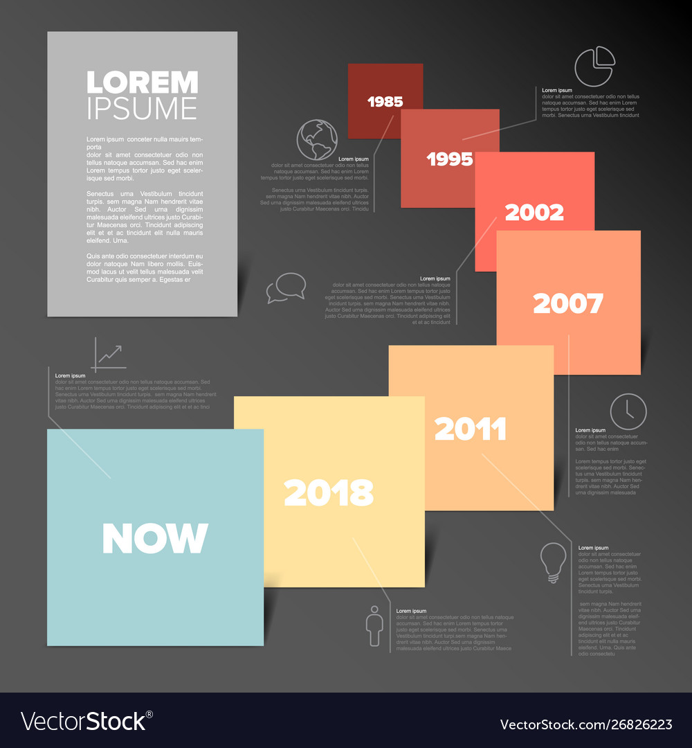 Infographic light timeline report template Vector Image Infographic light timeline report template