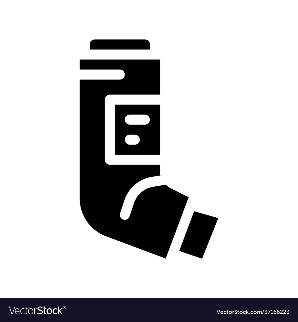 Inhaler asthma treatment tool icon glyph