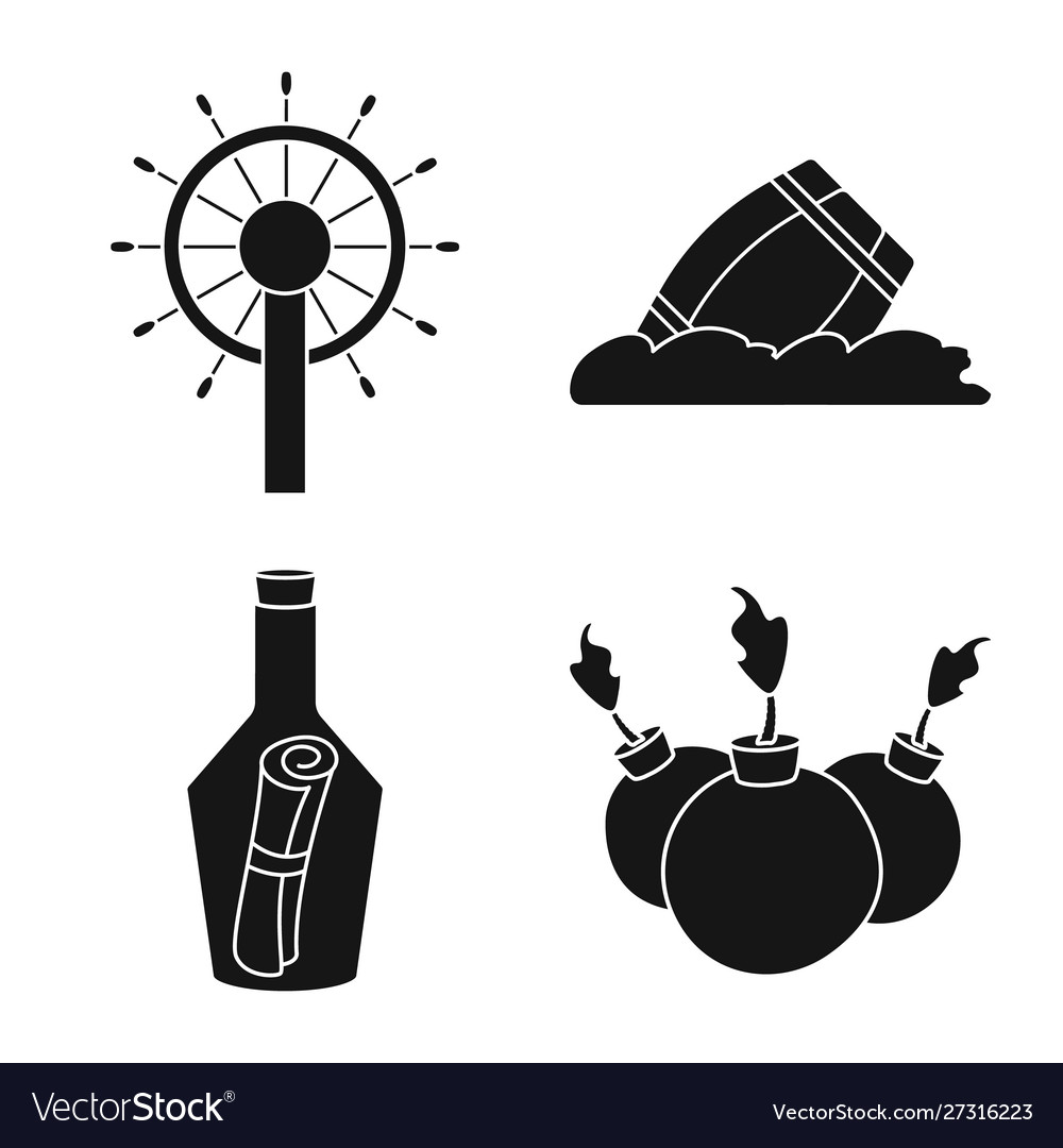 Isolated object journey and seafaring sign vector image Isolated object journey and seafaring sign