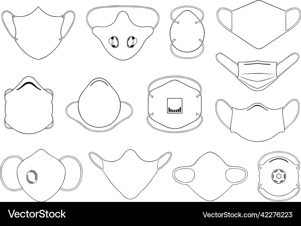 Masksw2 Royalty Free Vector Image - VectorStock