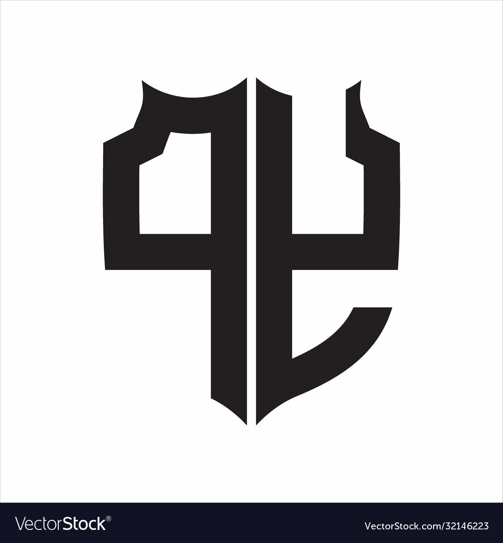 Py logo shield style monogram design template