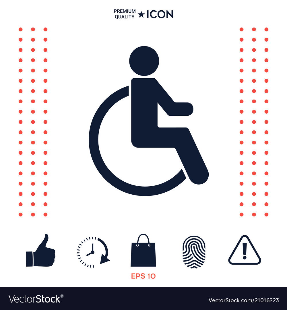 Wheelchair handicap icon Royalty Free Vector Image