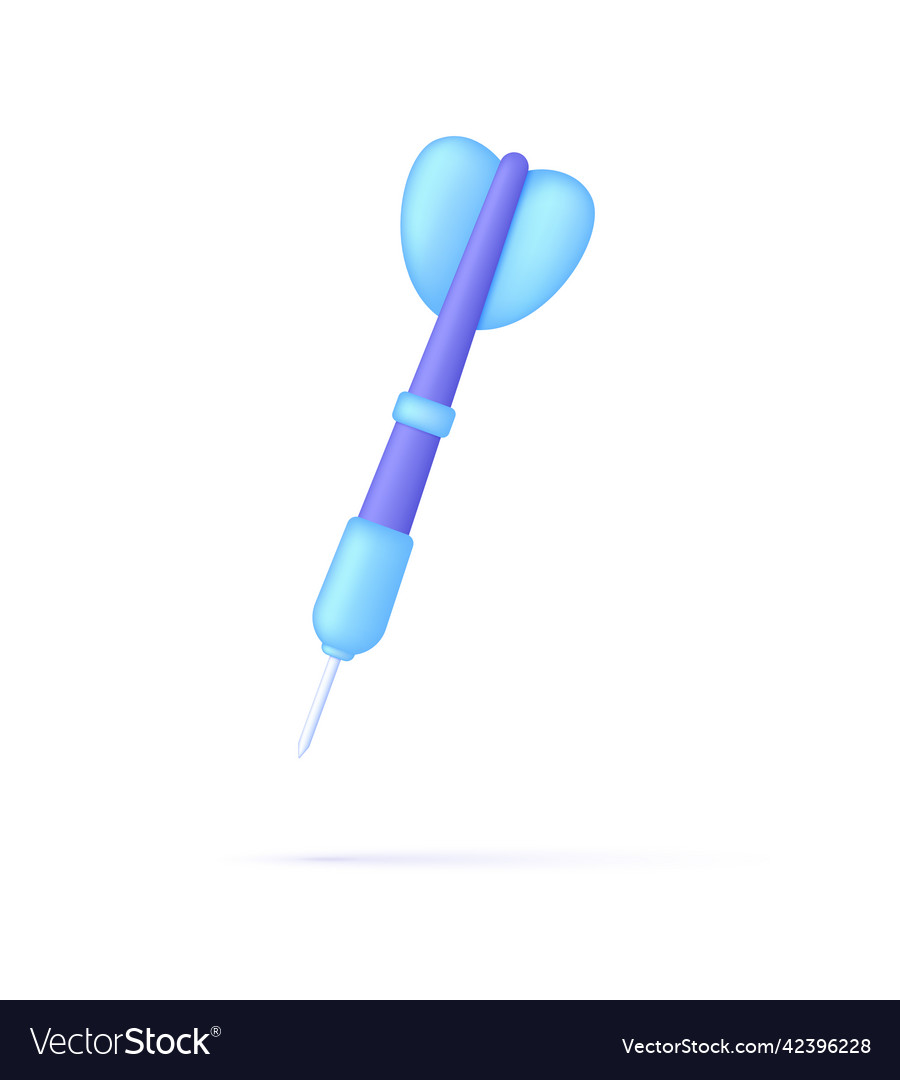 3d dart arrow isolated on white background vector image 3d dart arrow isolated on white background