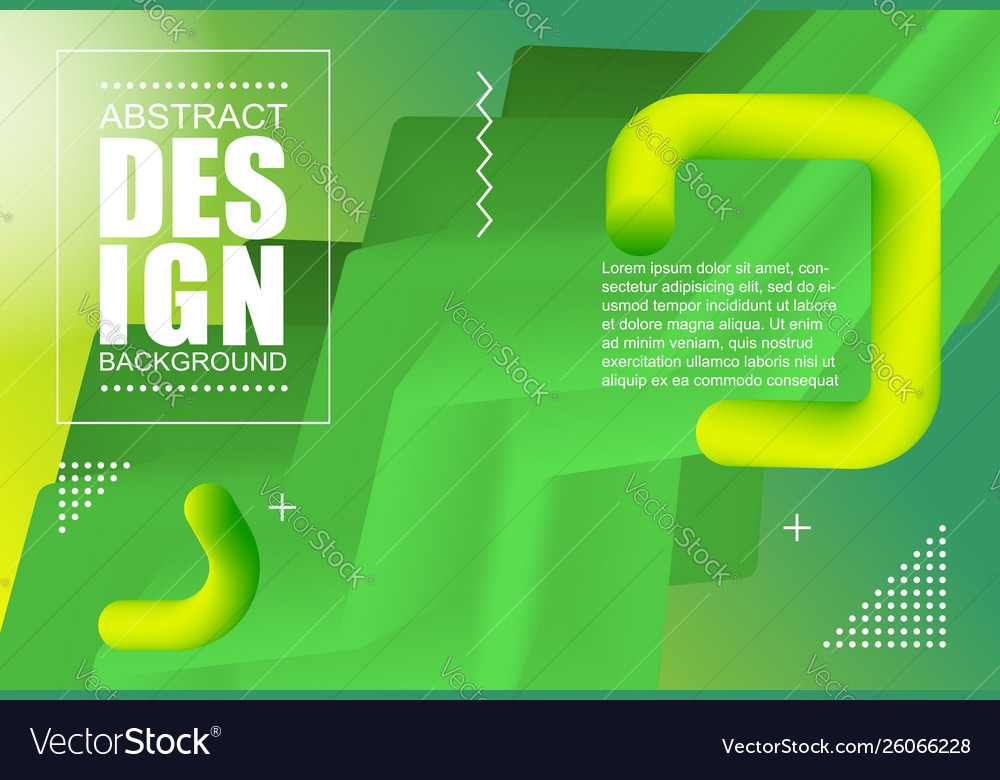 Abstract modern design 3d flow shape vector image Abstract modern design 3d flow shape