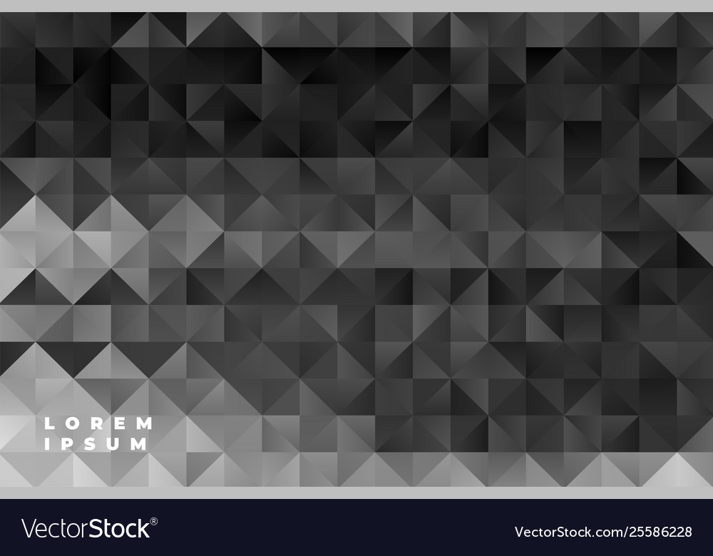 Abstract triangles pattern black background