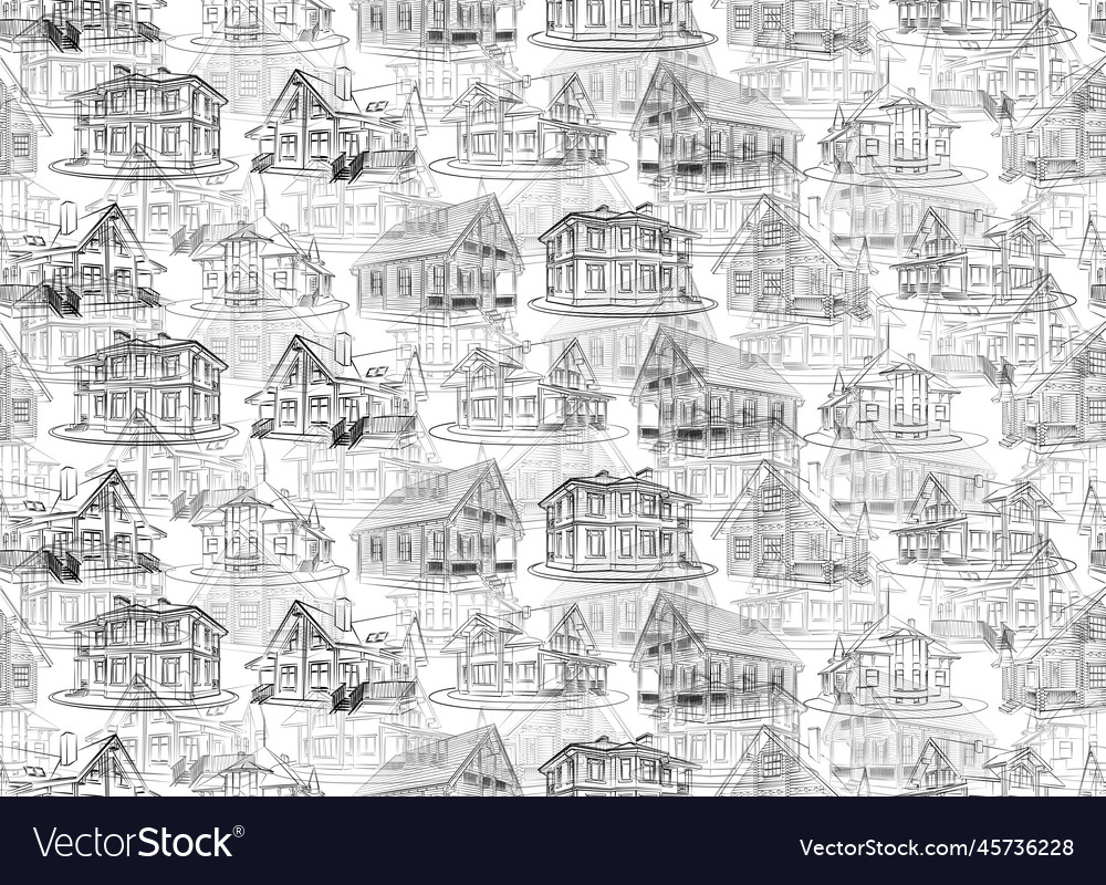 Background with cottages