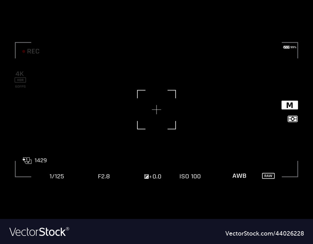 Camera user interface 002 vector image Camera user interface 002