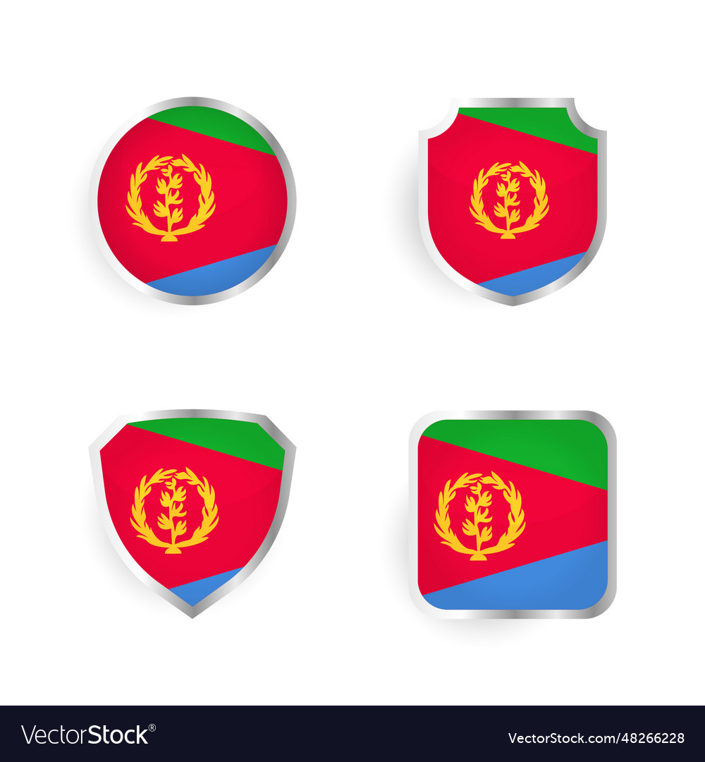 Eritrea country badge and label collection