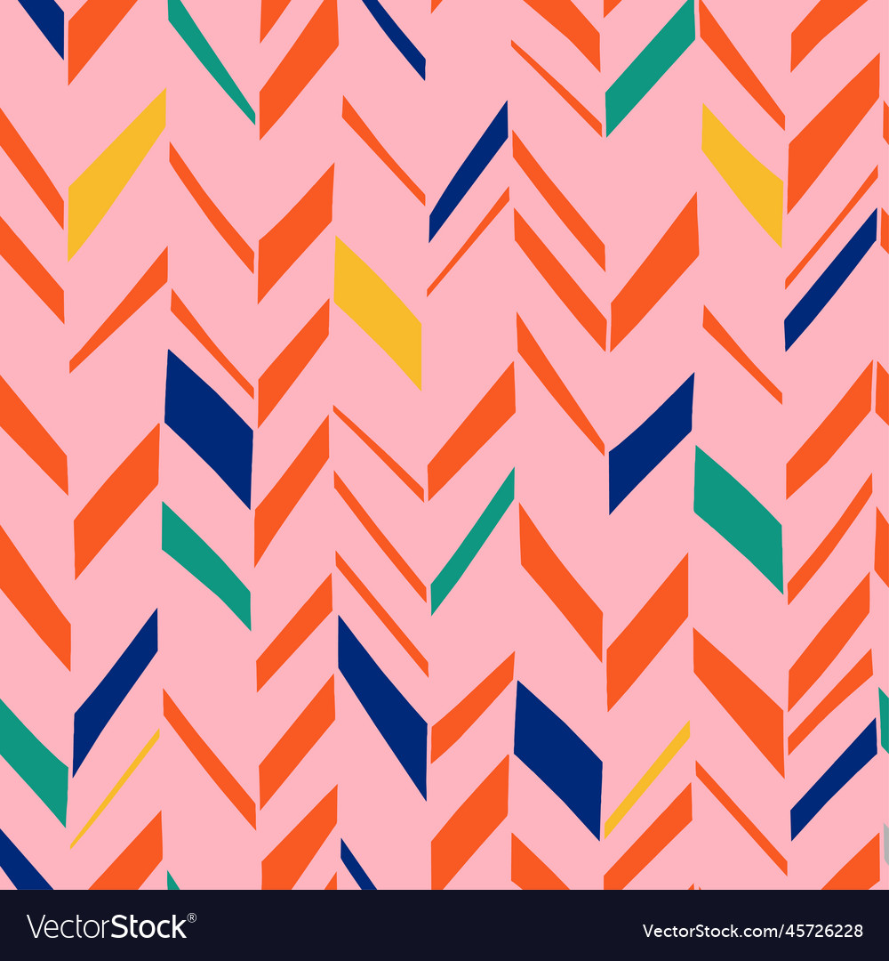 Herringbone pattern with scandinavian artistic Vector Image Herringbone pattern with scandinavian artistic