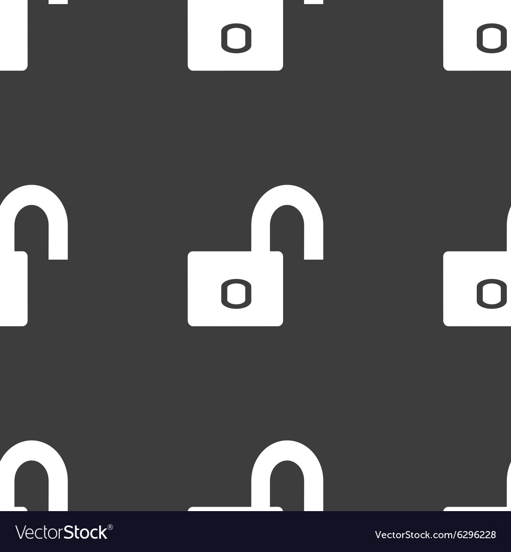 Lock sign icon locker symbol seamless pattern