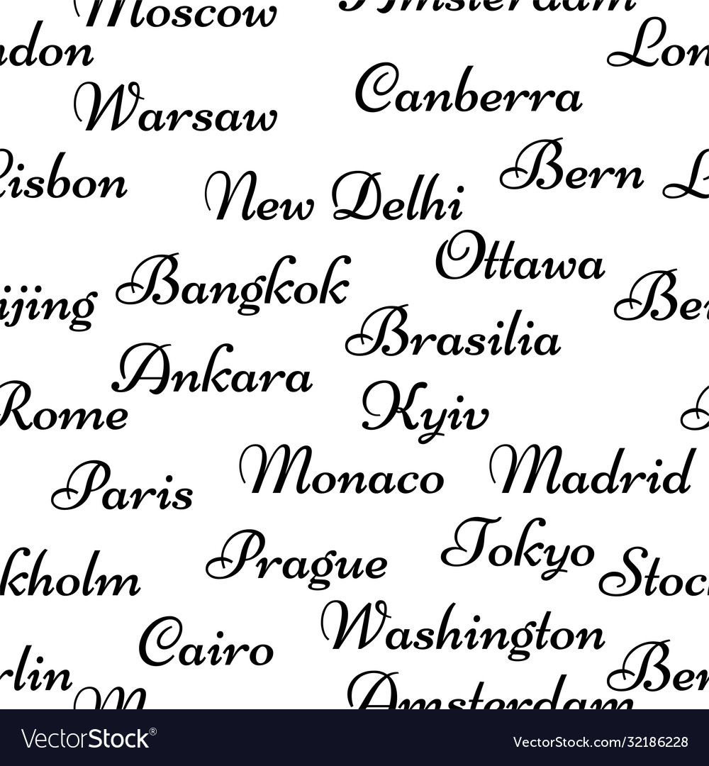 Seamless pattern with name capitals