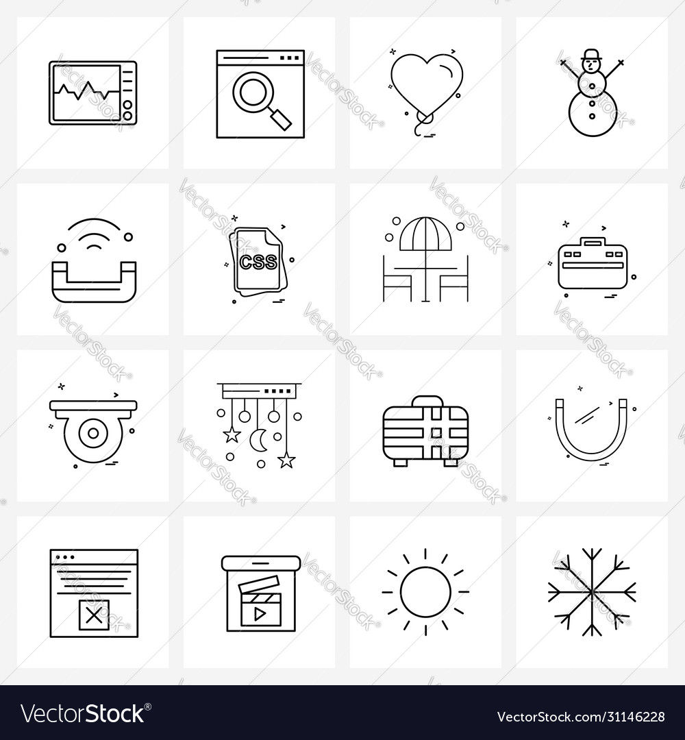 Set 16 ui icons and symbols for support call