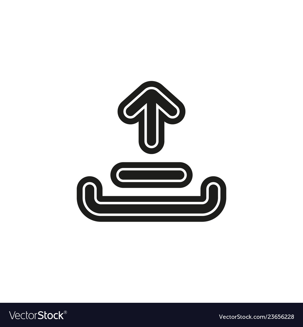 Simple upload icon vector image Simple upload icon