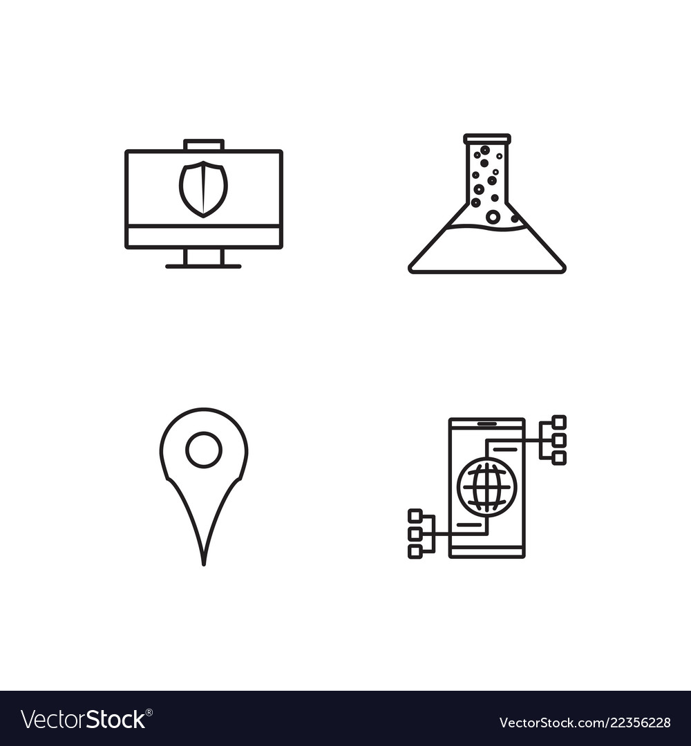 Web simple outlined icons set vector image Web simple outlined icons set