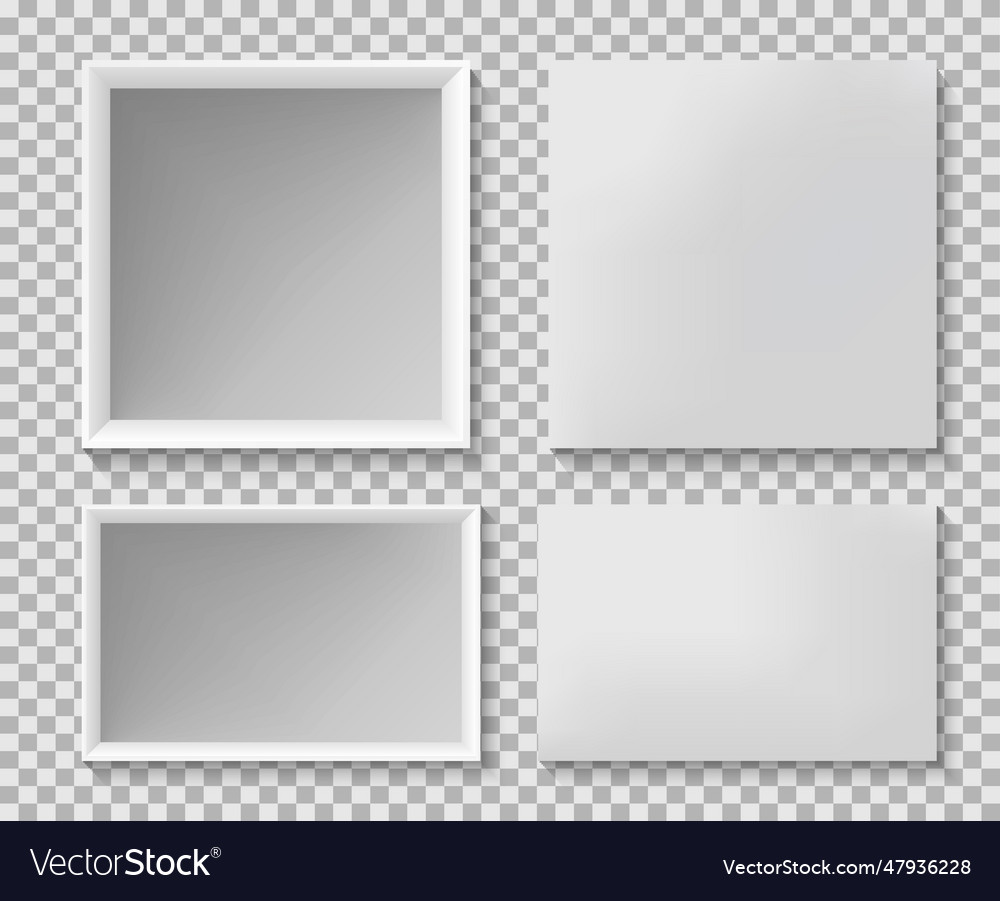 White open empty box isolated on transparent