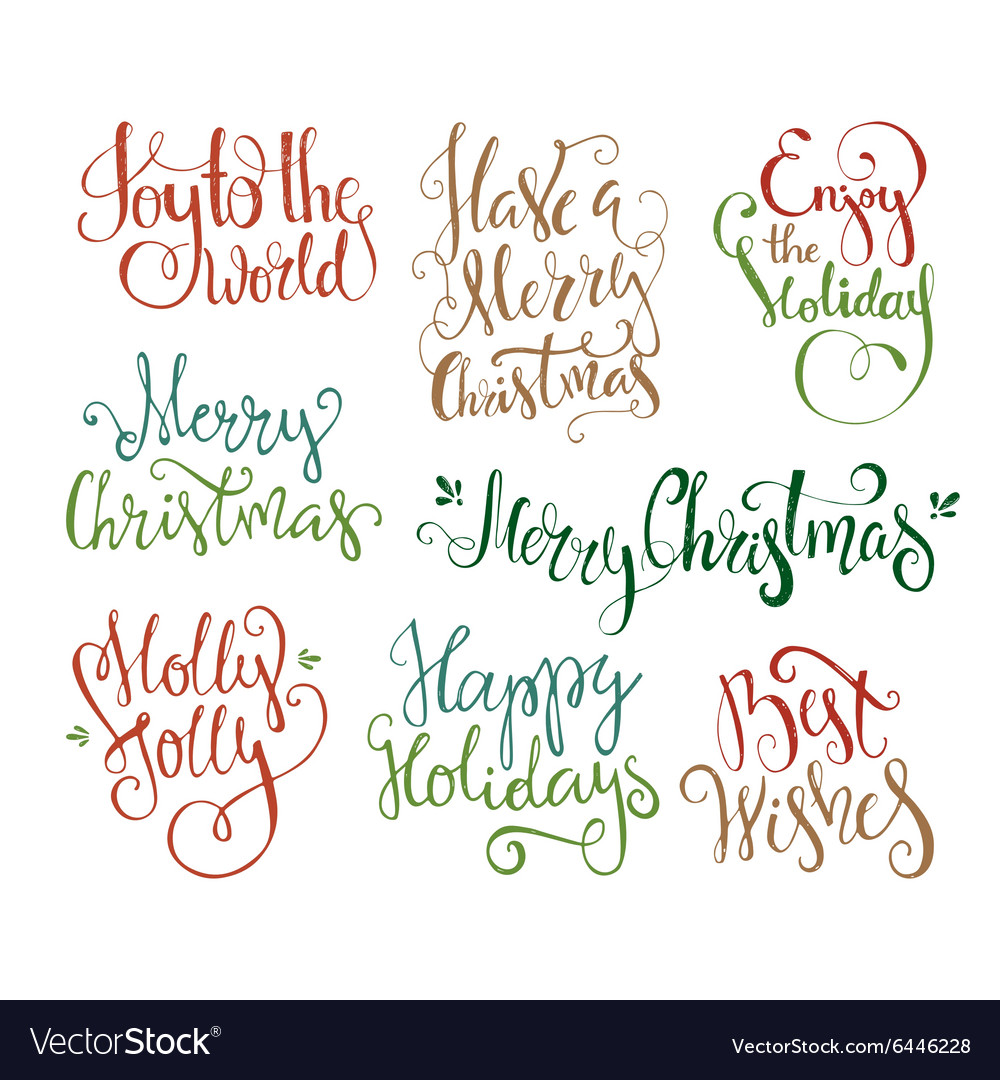 Xmas Lettering Royalty Free Vector Image - Vectorstock