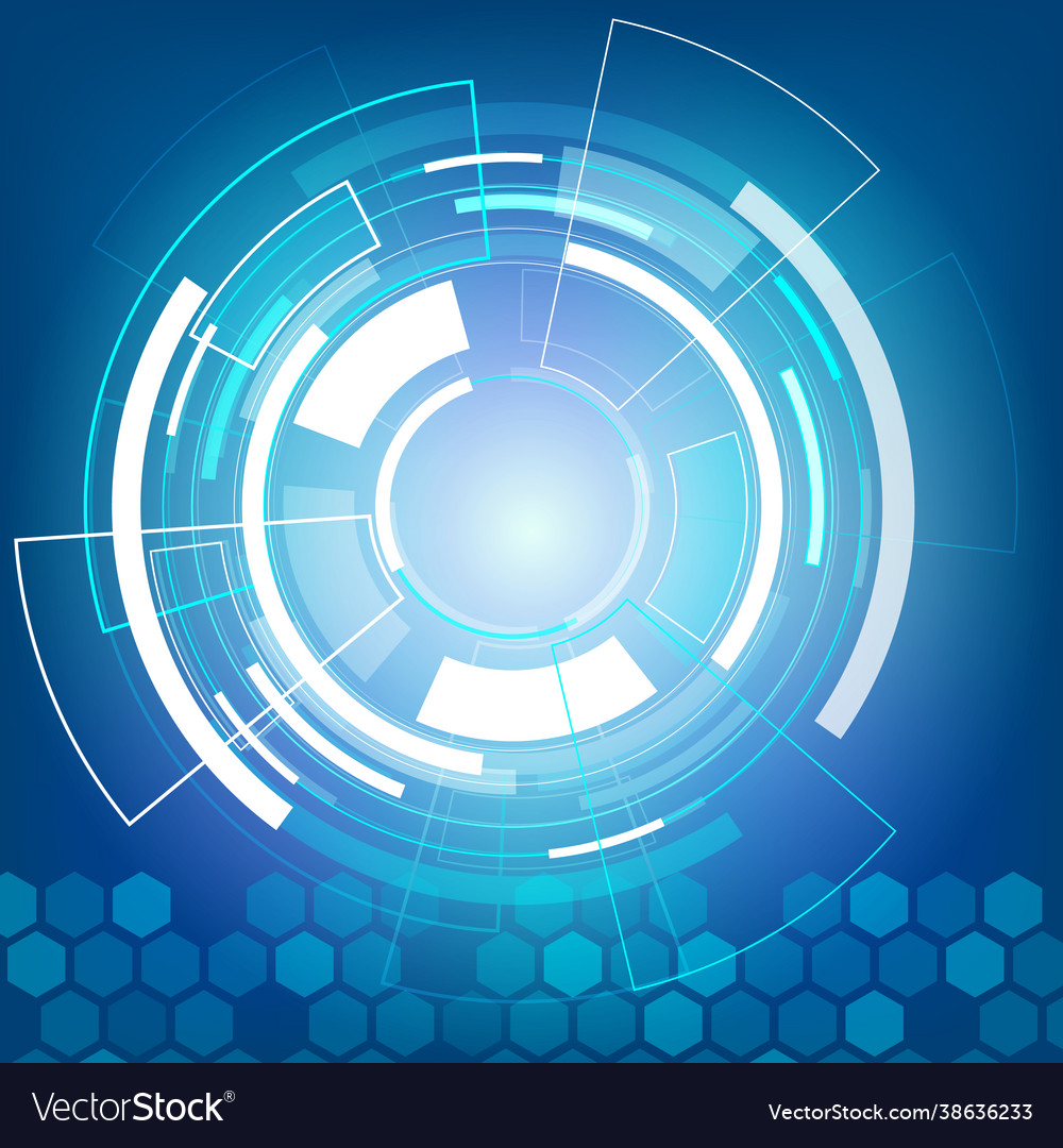 Abstract digital circle loop technology vector image Abstract digital circle loop technology
