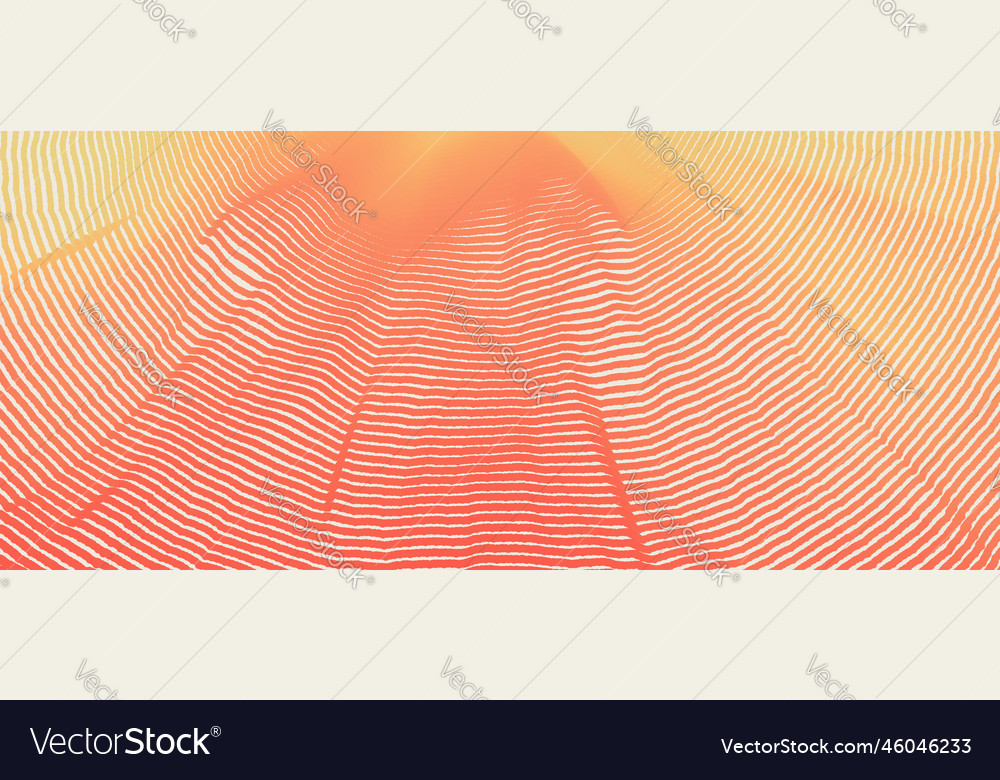 Abstract digital wave with dynamic particles
