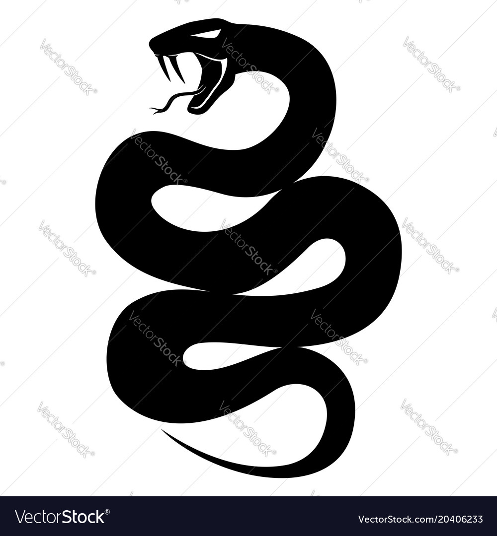 Black snake sign Royalty Free Vector Image - VectorStock