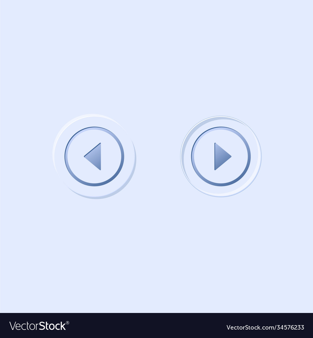 Blue triangular arrows buttons vector image Blue triangular arrows buttons