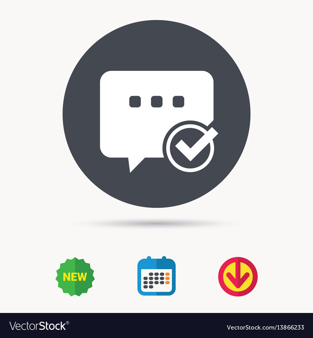 Chat Bubble with Checkmark Icon