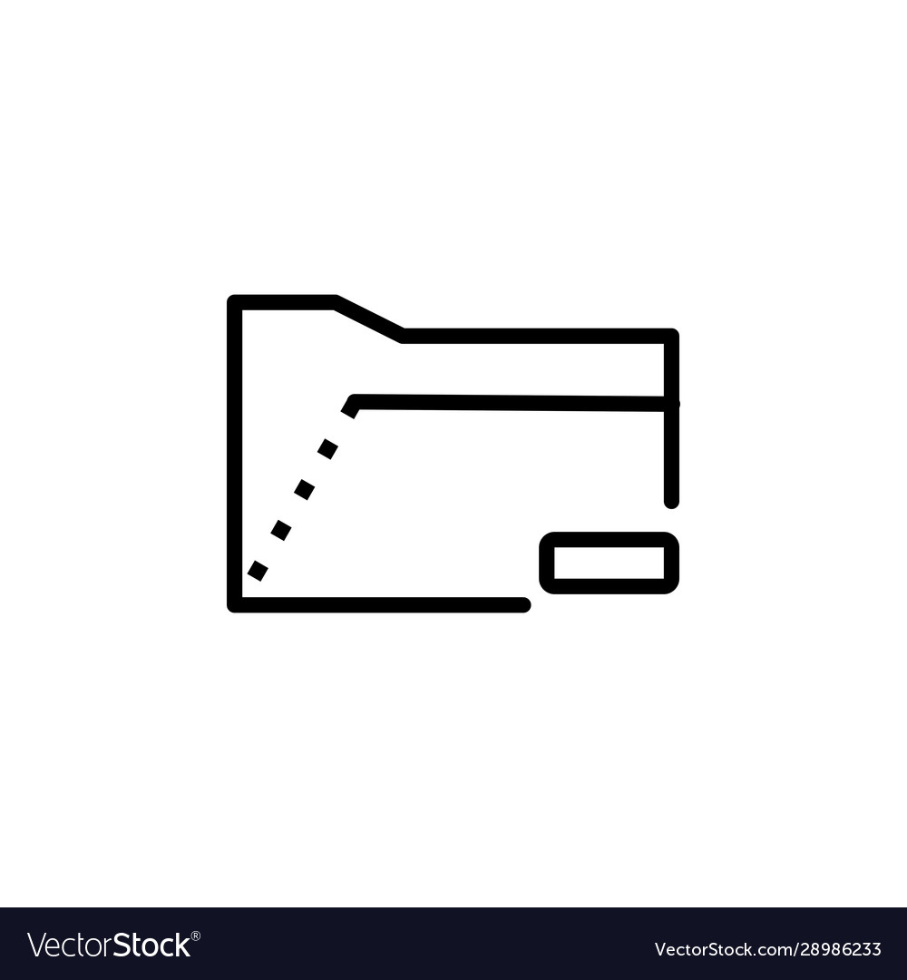 Delete folder icon design line style perfect vector image Delete folder icon design line style perfect